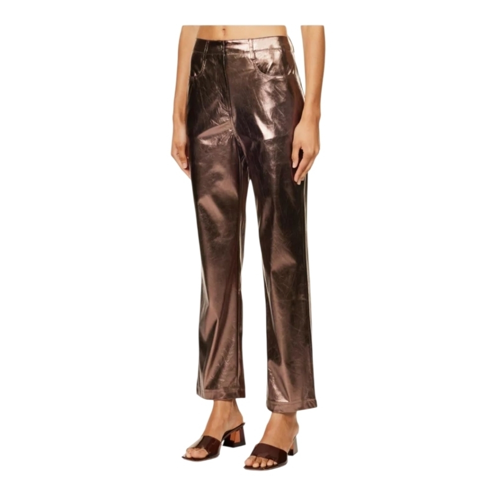 NWT Amy Lynn Metallic Brown Women's Pants Size M